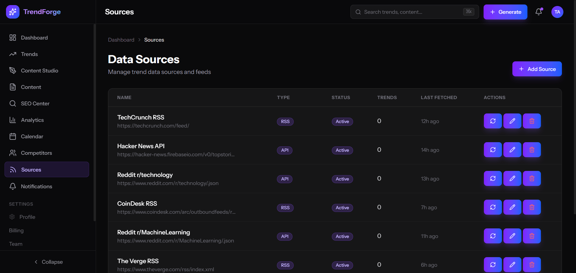 TrendForge AI – AI Trend Intelligence Platform — screenshot 6